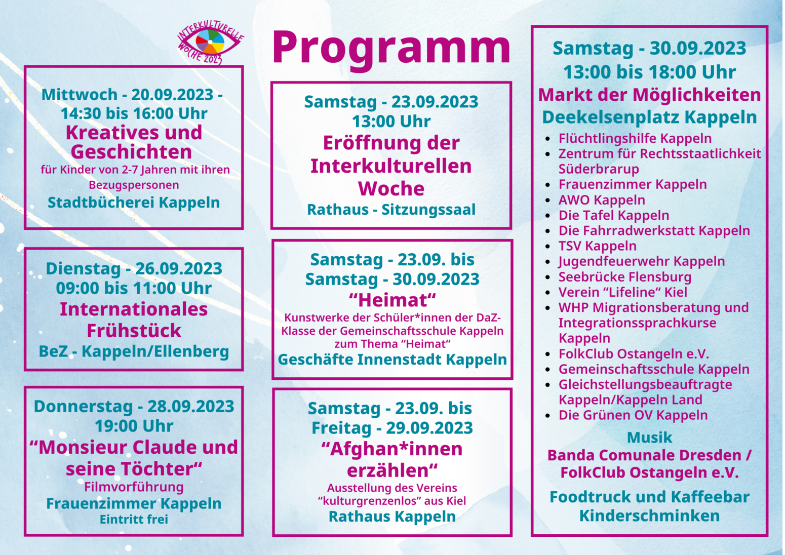 Programm Int. Woche